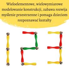 WOOPIE Magnētiskie Konstrukcijas Bloki 3D 128 gab. XXL