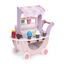 Деревянный магазин мороженого на колесах для детей 12 предметов ECOTOYS