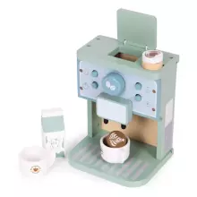 ECOTOYS Koka rotaļu kafijas automāta baristas komplekts bērniem