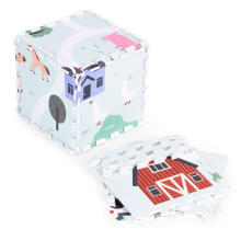 Eco Toys Puzzle Ferma Art.ECOEVA020 Bērnu daudzfunkcionālais grīdas paklājs puzle no 21 elementiem