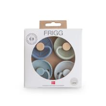 Frigg Pacifiers 4-pack Round Latex Art.101897 Skyline Serenity Пустышка(соска) из 100% натурального каучука 0-6 мес.(4 шт.)