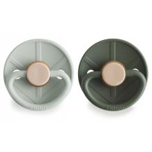 Frigg Little Viking Round Latex  Art.101550 Holger/Ragnar Pacifier (nipple) made of 100% natural rubber 6-18 months (2 pcs.)