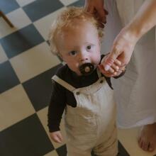 Frigg Little Viking Round Latex  Art.101545 Bjorn/Sigrid Pacifier (nipple) made of 100% natural rubber 6-18 months (2 pcs.)