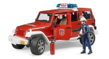 BRUDER 1:16 Jeep Wrangler ugunsdzēsības dienesta automašīna ar ugunsdzēsēju, 02528