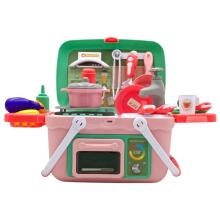 WOOPIE Little Chef Set 2in1 Portable Kitchen in a Basket 30 pcs