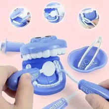 Doctor Set Smile Dentist Teeth Art.260087 Blue Drosmīgā zobārsta komplekts Zobi -  Supervaroņa smaids