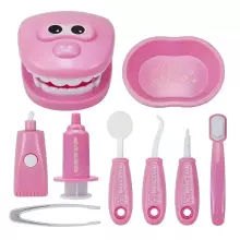 Doctor Set Smile Dentist Teeth Art.260089 Pink Drosmīgā zobārsta komplekts Zobi -  Supervaroņa smaids