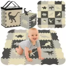 Kruzzel Mat Floor Puzzle Dinosaurs Art.25785 Paklājiņš-puzle grīdam 35 el.