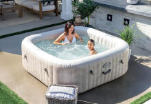 Inflatable Square SPA Pool with Hydromassage 4 Persons 175x71 cm Premium Accessories INTEX 28446