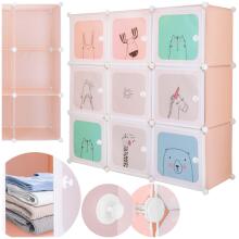 Children's Modular Cabinet Springos HA0215 – 110 × 110 × 37 cm, 9 Compartments