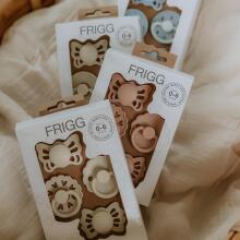 Frigg Pacifiers 4-pack Round Latex/Silicone Art.101483 Blush Apaļš māneklītis (knupītis) no 100% naturāla kaučuka/silikona no 0-6 mēn. (4 gb.)