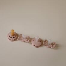 Frigg Pacifiers 4-pack Round Latex/Silicone Art.101483 Blush Apaļš māneklītis (knupītis) no 100% naturāla kaučuka/silikona no 0-6 mēn. (4 gb.)