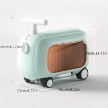 Travel Boarding Luggage Suitcase Art.260368 Green  Čemodāniņš-sēdeklis ar riteņiem 3in1