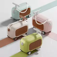 Travel Boarding Luggage Suitcase Art.260369 Blue  Čemodāniņš-sēdeklis ar riteņiem 3in1