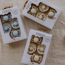 Frigg Pacifiers 4-pack Round Latex/Silicone Art.101484 Cream Пустышка(соска) из 100% натурального каучука/силикон 0-6 мес.(4 шт.)