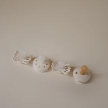 Frigg Pacifiers 4-pack Round Latex/Silicone Art.101486 Cream Пустышка(соска) из 100% натурального каучука/силикон 0-6 мес.(4 шт.)