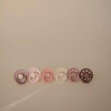 Frigg Pacifiers 4-pack Round Latex/Silicone Art.101873 Blooming Love Пустышка(соска) из 100% натурального каучука/силикон 0-6 мес.(6 шт.)