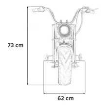 Motorcycle Chopper Warrior Art.260379 Green Powerful 12v kids ride on/moto