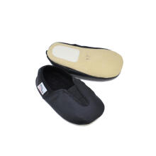 Bebe Basic Kids Hip-Hop Punsa Gymnastics Shoes Art.SB130 Black Vingrošanas, sporta dejošanas čības ar ādas zoli