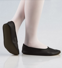 Bebe Basic Kids Hip-Hop Punsa Gymnastics Shoes Art.SB131 Eco Black  Чешки гимнастические c кожанной подошвой