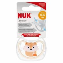 445340 SILICONE PACIFIER SPACE FOX 0-6 1PC 563066, 10730331