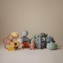 Mushie Silicone Teether Rattle Art.101496 Tradewinds Augstākas kvalitātes - silikona grabulis (100% dabisks)