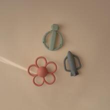 Mushie Silicone Teether Rattle Art.101496 Tradewinds Augstākas kvalitātes - silikona grabulis (100% dabisks)