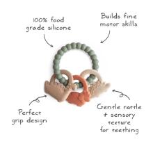 Mushie  Silicone  Teether Ring Art.101322 Силиконовая погремушка (100% натуральная)