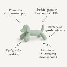 Mushie  Figurine Silicone Teether Dog Art.101572 Силиконовая погремушка (100% натуральная)