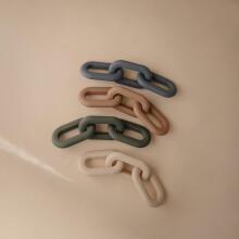 Mushie  Silicone  Teether Links Art.101269 Augstākas kvalitātes - silikona grabulis (100% dabisks)