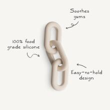 Mushie  Silicone  Teether Links Art.101270 Силиконовая погремушка (100% натуральная)