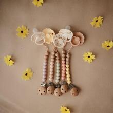 Mushie Silicone Pacifier Clip Eva Art.2090130 Taupe Держатель для пустышки