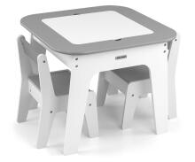 MILLY MALLY 6629 Furniture Set Olaf - Table and Two Chairs Grey