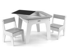 MILLY MALLY 6629 Furniture Set Olaf - Table and Two Chairs Grey