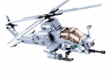Sluban Constructor, AH-1Z Attack Helicopter, 482 pcs.