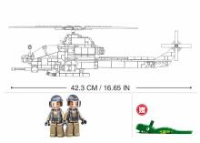 Sluban Constructor, AH-1Z Attack Helicopter, 482 pcs.