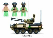 Конструктор Sluban, Военный Бронированный Автомобиль Stryker ADS, 320 деталей.