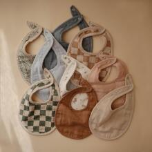 Mushie Muslin Bib Art.101251 Детский хлопковый слюнявчик,2 шт