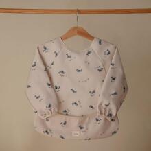Mushie Long Sleeve Bib Art.101903 Whales Детский слюнявчик  с рукавами