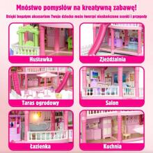 Кукольный домик WOOPIE Вилла с аксессуарами и куклой 296 деталей
