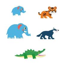 WOOPIE Magnetic Construction Blocks 3D Educational Set Jungle Animals 45pcs