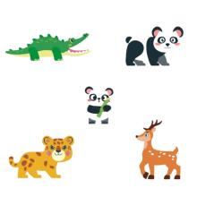 WOOPIE Magnetic Construction Blocks 3D Educational Set Rare Animals 45pcs