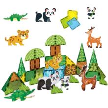 WOOPIE Magnetic Construction Blocks 3D Educational Set Rare Animals 45pcs
