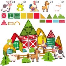 WOOPIE Magnetic Construction Blocks 7.5 cm Farm 30 pcs