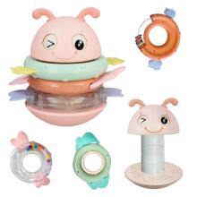 WOOPIE Bērnu Wobble Rotaļlieta Sensory 2in1 Grabulis Zils