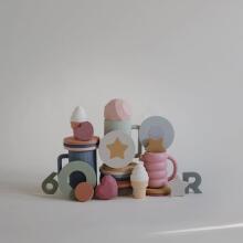 Mushie Bath Foam Puzzle Art.102007 Наклейки для игр в ванной из путопласта