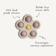 Mushie Flower Press Toy Art.2830477 Silicone rattle (100% natural)