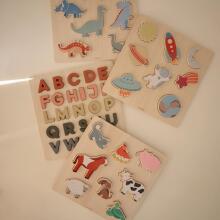 Mushie Wooden Puzzle  Art.101921 Farm Деревянный пазл