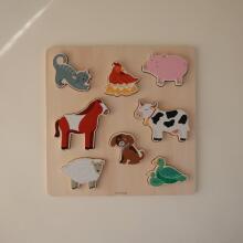 Mushie Wooden Puzzle  Art.101921 Farm Деревянный пазл