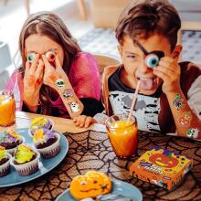 Halloween Tattoos for Children, Fun kids glow in the dark temporary tattoos